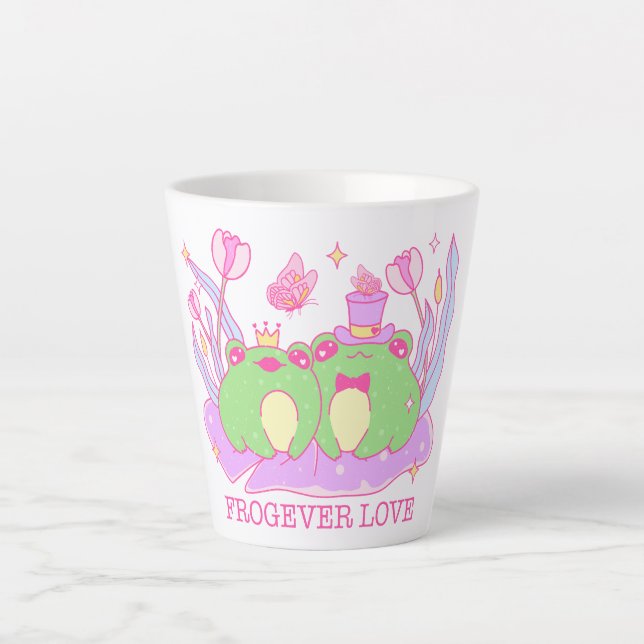Cute Frog - Frogever Love Latte Mug (Front)