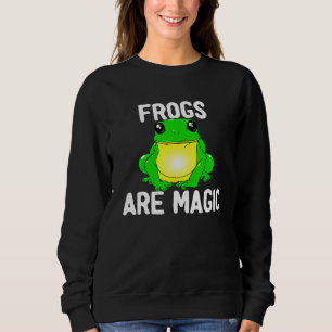 Cute Frog Frogs Are Magic Animal Amphibian Kids Sweatshirt