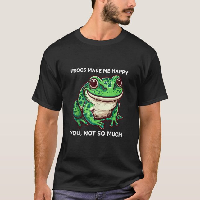 Cute frog funny frog lover kawaii frog funny toad  T-Shirt (Front)