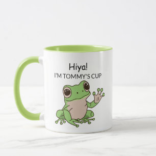 Cute Frog Green and Lime Funny Mug