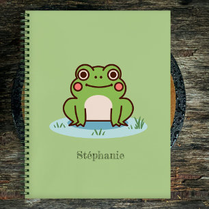 Cute Frog Green Notebook
