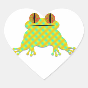 Cute Frog Heart Sticker