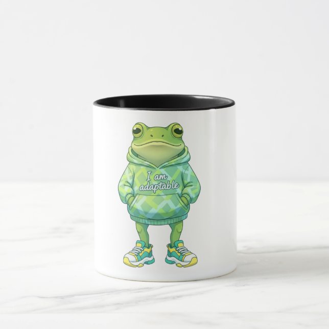 Cute Frog Illustration | Funny Custom Coffee Mug (Center)