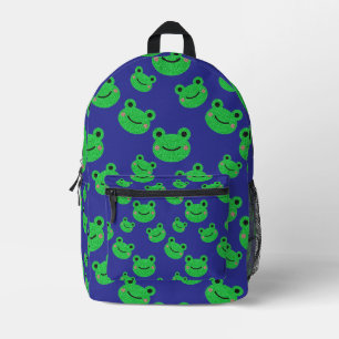 Cute Frog Kids School Printed Backpack
