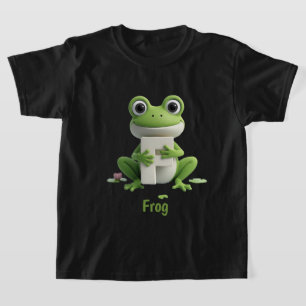 Cute Frog Kids T-Shirt   F is for Frog Alphabet Sh