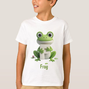 Cute Frog Kids T-Shirt   F is for Frog Alphabet Sh