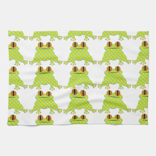 Cute Frog Kitchen Towel (Horizontal)