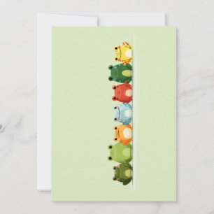 Cute Frog Lineup – Colourful Kawaii Animal Art Holiday Card
