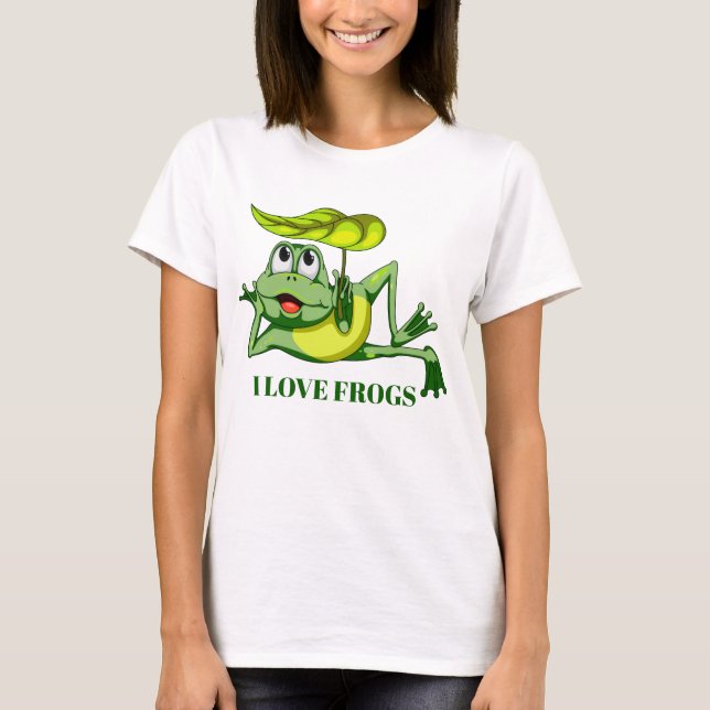 Cute frog lovers add message T-Shirt (Front)
