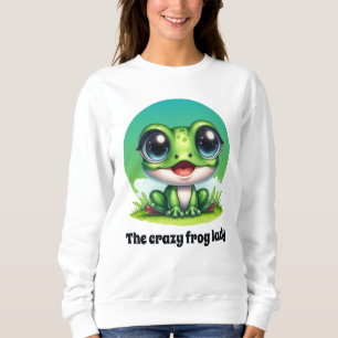 Cute frog lovers customizable sweatshirt