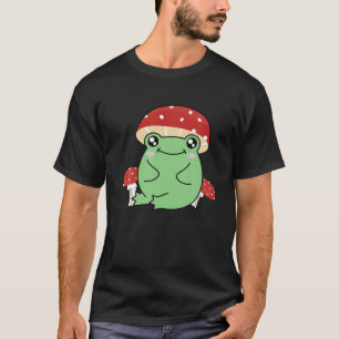 Cute Frog Mushroom Hat - Cottagecore Aesthetic T-Shirt