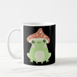 Cute Frog Mushroom with Hat Cottagecore Aesthetic Coffee Mug