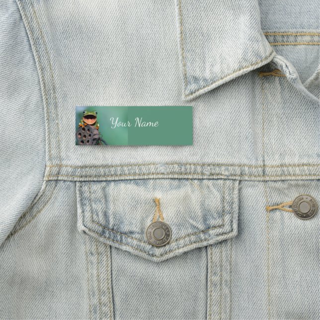 Cute Frog Nature Wildlife Name Custom Name Tag (In Situ)