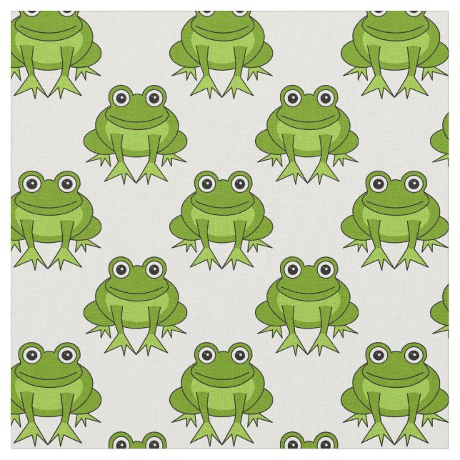 Cute Frog Pattern Fabric (Close Up)