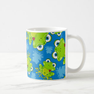 Cute Frog Patterned Coffee Mug