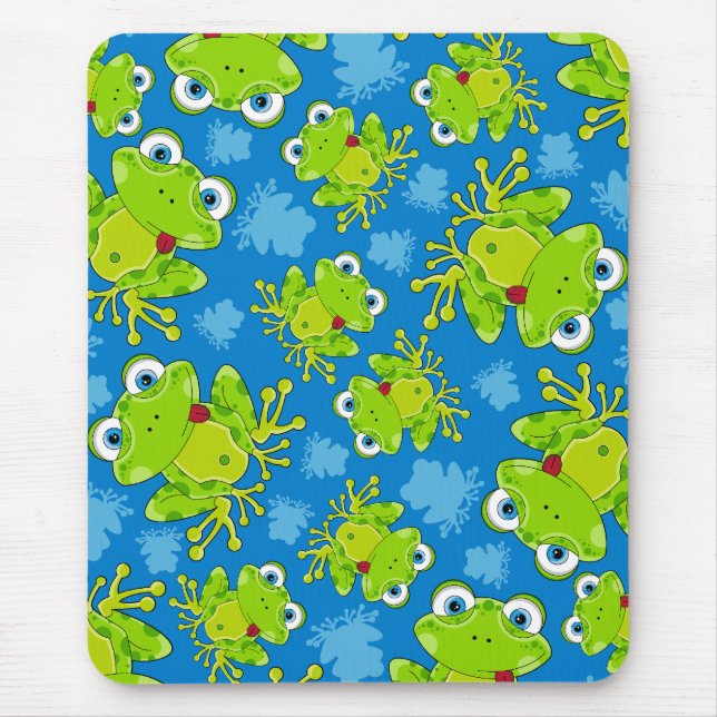 Cute Frog Patterned Mousepad (Front)