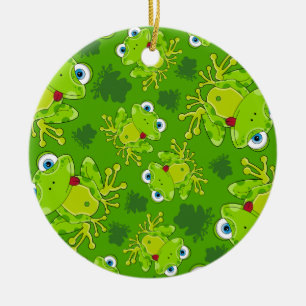 Cute Frog Patterned Ornament