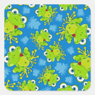 Cute Frog Patterned Sticker