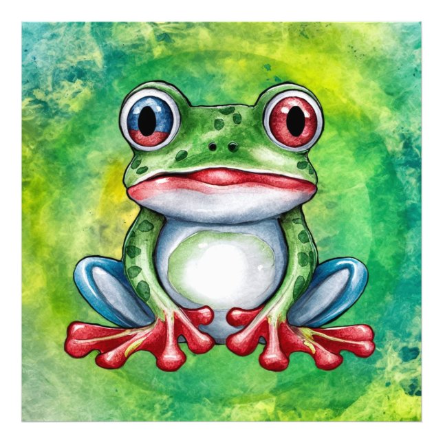 Cute Frog Photo Print (Front)