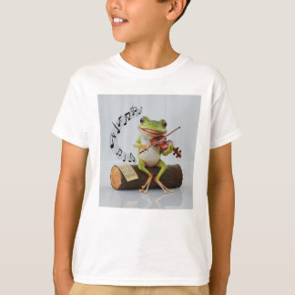 Cute Frog PLAYING MUSIC T-Shirt