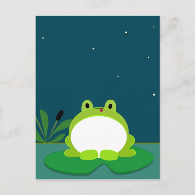Cute frog postcard (Front)