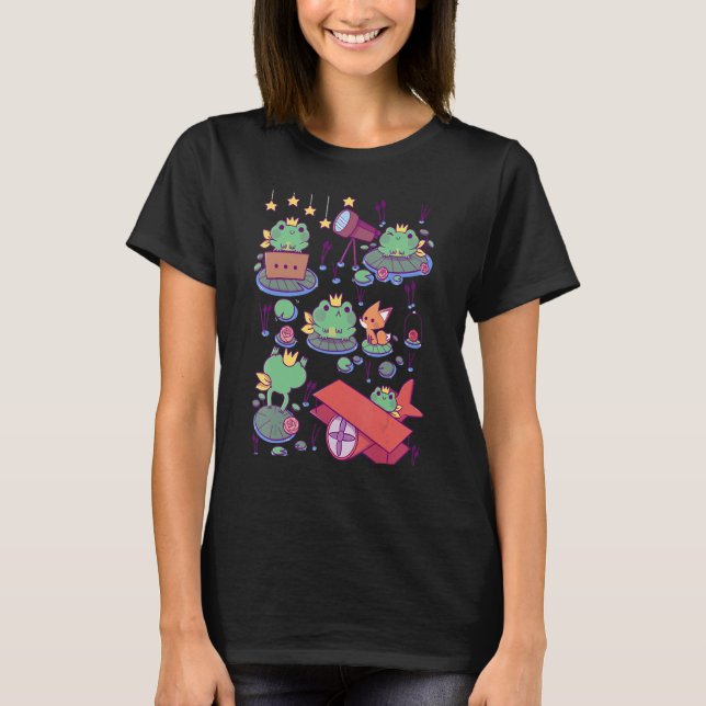 Cute Frog Princess  Frog  Amphibian T-Shirt (Front)