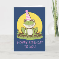 Cute Frog Pun Birthday Whimsical Colourful Art