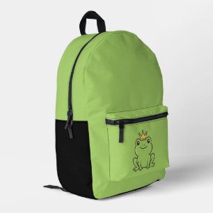 Cute frog  Queen funny green  Phone Case Printed Backpack