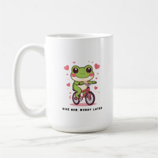 Cute Frog Riding Bicycle | Funny Frog Lover Gift Coffee Mug