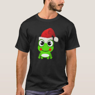 Cute Frog Santa Hat Pet Toad Christmas Men Women T-Shirt