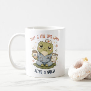 Cute Frog Scrub Life Just A Girl Who Loves Being a Coffee Mug