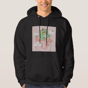 Cute Frog Sitting On Mushroom Cottagecore Kawaii A Hoodie