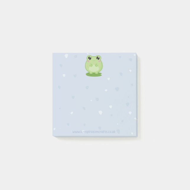 Cute frog sticky notes, back to school stationery post-it notes (Front)