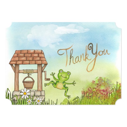 Cute Frog Thank You Note Card