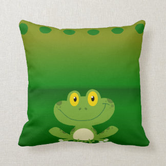Cute Frog Throw Pillow