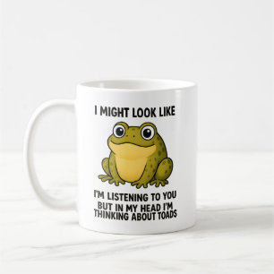 Cute Frog Toad ADHD Humor Meeting Survival Gift Coffee Mug