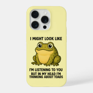 Cute Frog Toad ADHD Humor Meeting Survival Gift iPhone 15 Pro Case