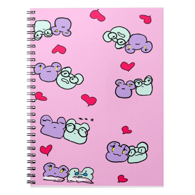 Cute frog valentine date notebook (Front)