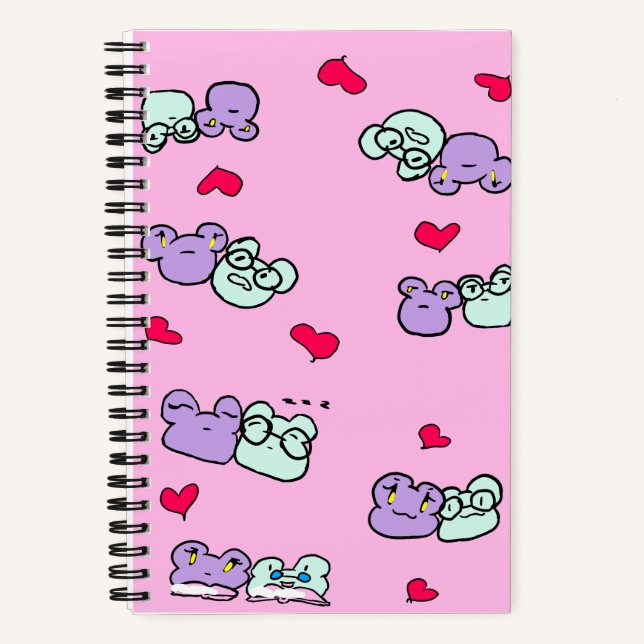 Cute frog valentine date notebook (Front)