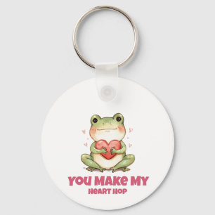 Cute Frog Valentine Tee Keychain