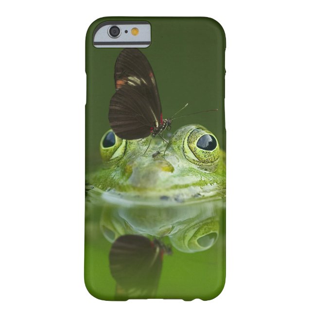 Cute frog with a Butterfly on his nose Case-Mate iPhone Case (Back)
