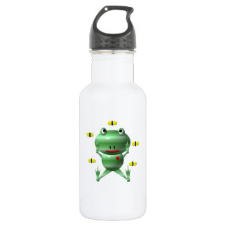 Cute Frog with Flies 532 Ml Water Bottle