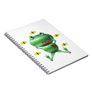 Cute Frog with Flies Notebook