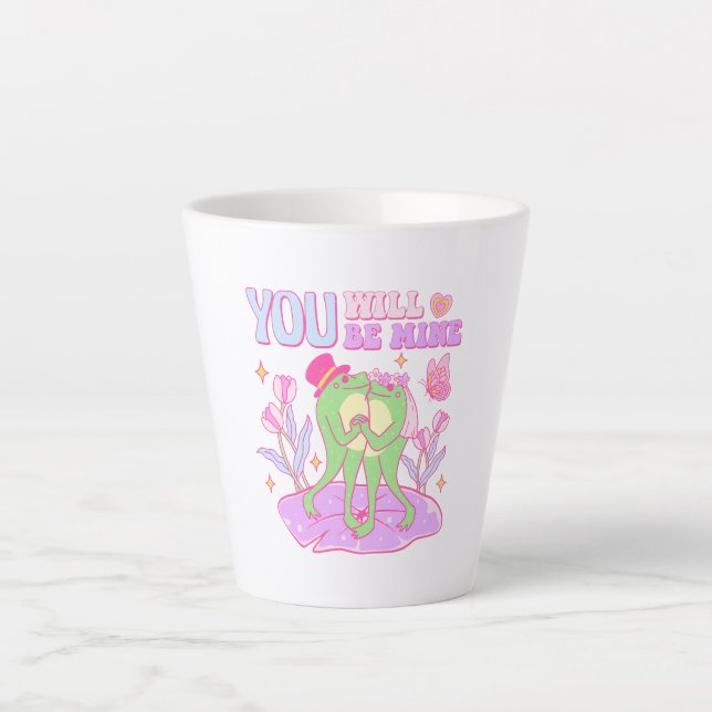 Cute Frog - You Will Be Mine Latte Mug (Front)