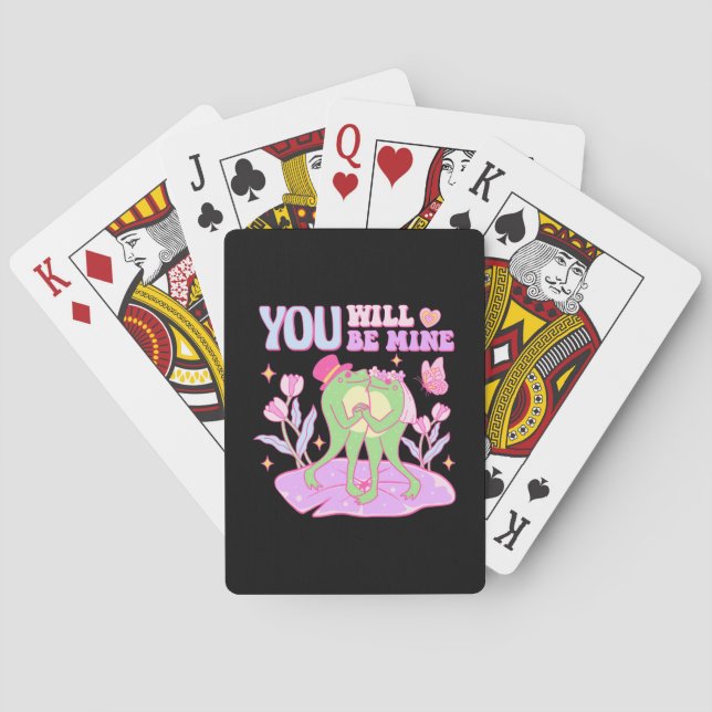 Cute Frog - You Will Be Mine Playing Cards (Back)