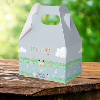 Cute Froggy Birthday Thank You Favor Box