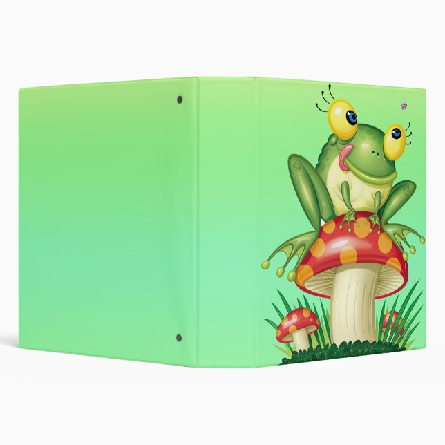 cute froggy on toadstool binder (Background)