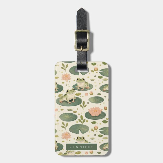 Cute Frogs Luggage Tags (Front Vertical)