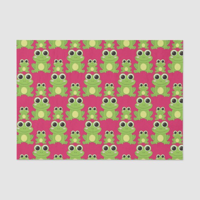 Cute frogs pattern tissue paper (Front)