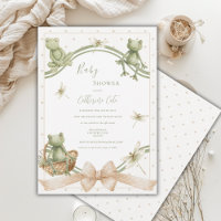 Cute Frogs Whimsical Vintage Baby Shower
